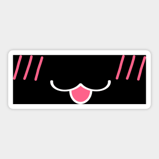 Nyan Blush Black Sticker